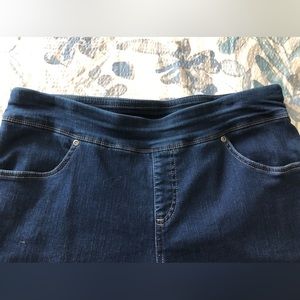 Jeans with elastic front